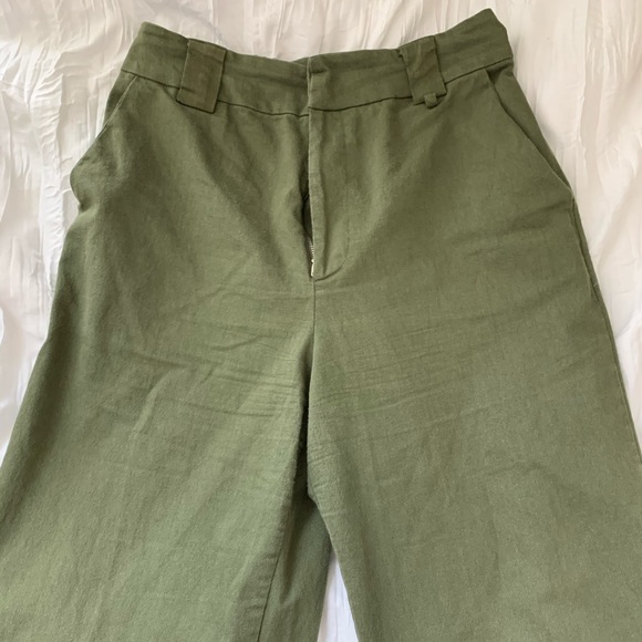Green Casual Trousers with cinched ankle - Picture 6 of 8